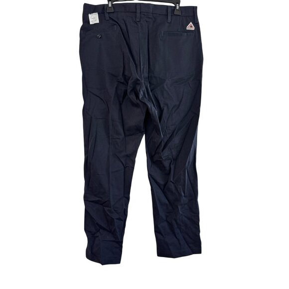 Bulwark Flame-Resistant Work Pants W36 L34 Navy Blue 100% Cotton Safety Certifie - Picture 1 of 9